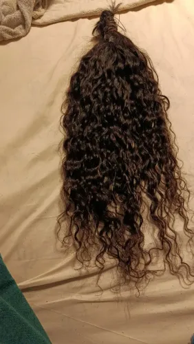 Cabelo humano cachiado 64cm 150gr