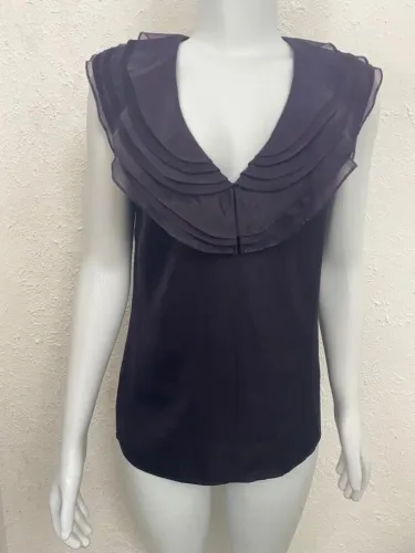 blusinha ann taylor tamanho pp uva com babados ótimo estado