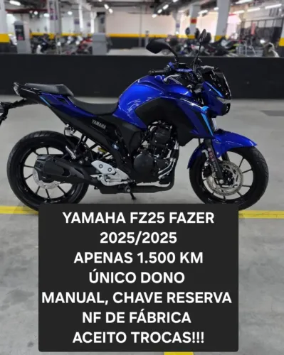 YAMAHA FZ25 FAZER 250 (2025) C/ APENAS 1.500 KM