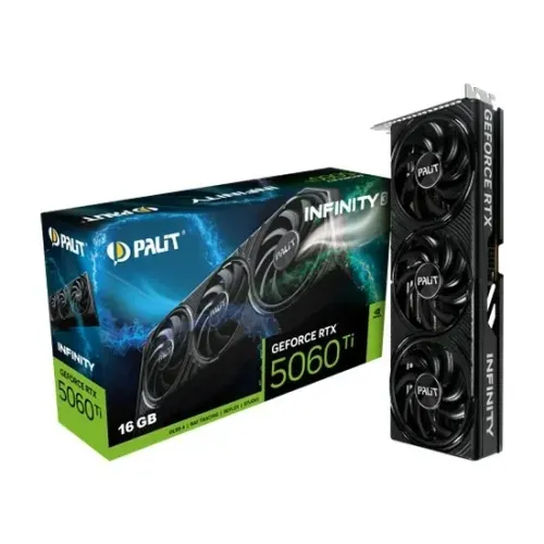 Placa de Vídeo Palit Geforce RTX 5060TI Infinity 3 16GB/DP/HDMI (NE7506T019T1-GB2061S) - N