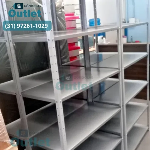 Estante de aço econômica com 6 prateleiras - 30cm e 40cm