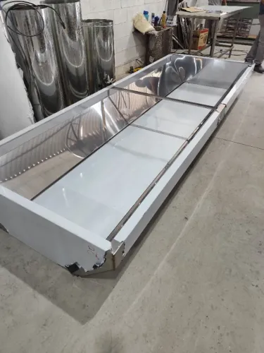 Coifa Inox Centro 2,00x1,10x0,50m com Filtro Inercial