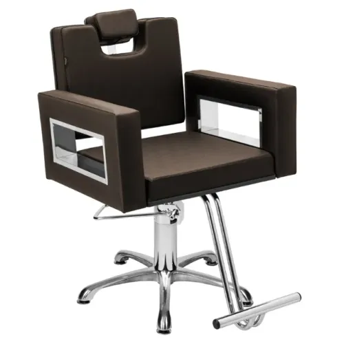 Cadeira de Cabeleireiro Moderna Encosto Fixo Base Estrela