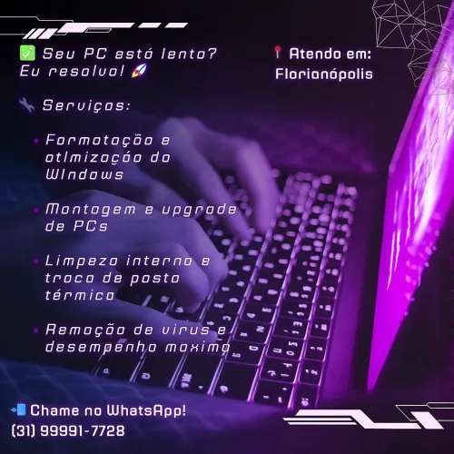 Montagem, Otimização e Upgrade de PCs - Performance Máxima - FLORIANÓPOLIS