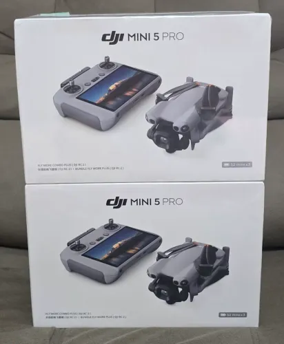 DRONE DJI MINI 5 PRO COMBO PLUS DE 52 MINUTOS COM TELA NOVO, LACRADO À PRONTA ENTREGA 