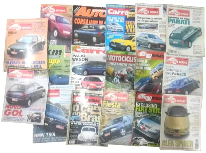 Coleção 17 Revistas: Quatro Rodas, Carro, Motociclismo, O Km