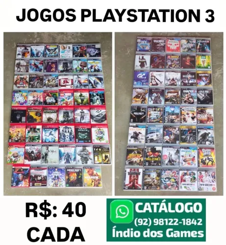 Jogos Playstation 3 = R$: 40 CADA Mídia Física