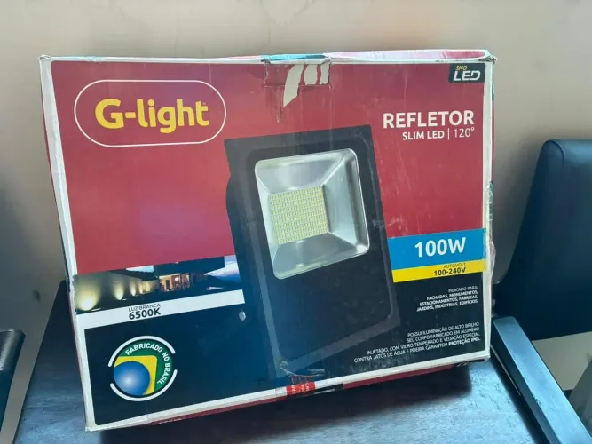 REFLETOR G-LIGHT SLIM LED 120° LUZ BRANCA 6500K  110_240 V 