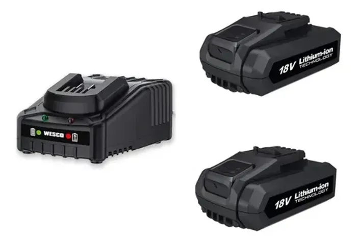 Kit Carregador E Baterias Wesco 18v 2ah