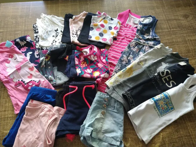 Lote de roupas infantil menina verão tamanho 3 - 23 peças