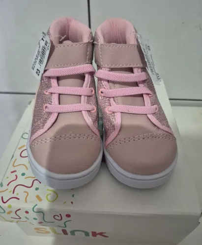 Tênis rosa infantil glitter