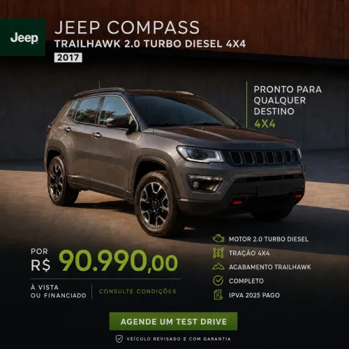 Jeep Compass Trailhawk 2.0 4X4 Dies. 16V Aut. 2017