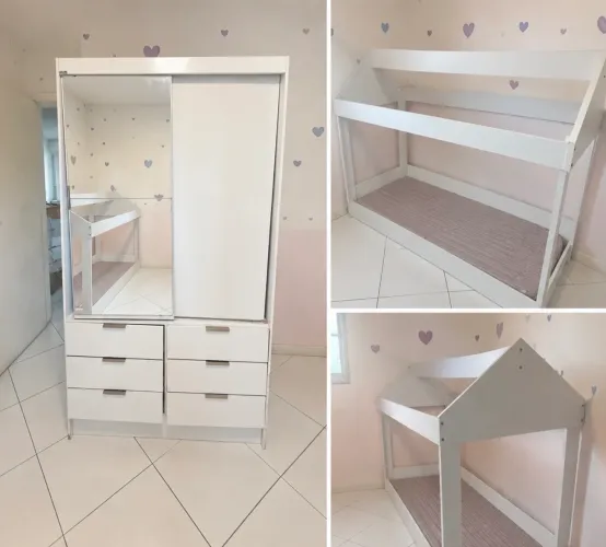 Guarda roupa mais cama casinha