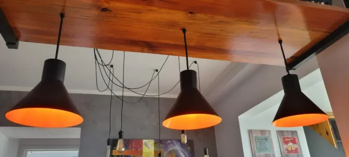 3 Lustres Pendentes De Alumínio