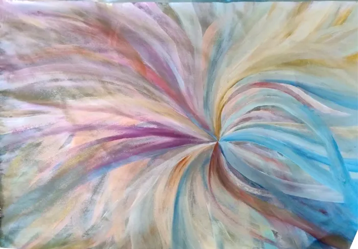 Origem, Acrílico sobre tela. 72 x 72 cm