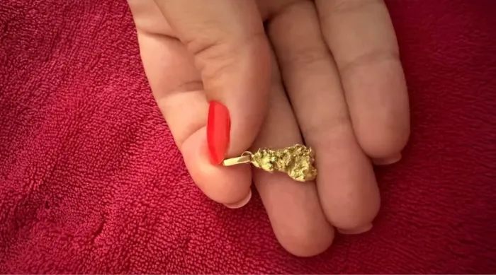 Pingente pepita de ouro 24k