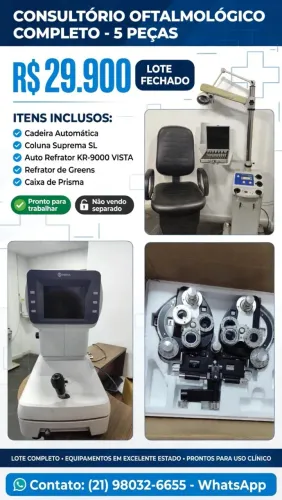 Kit Consultório Oftalmológico Completo - Pronto para trabalhar.