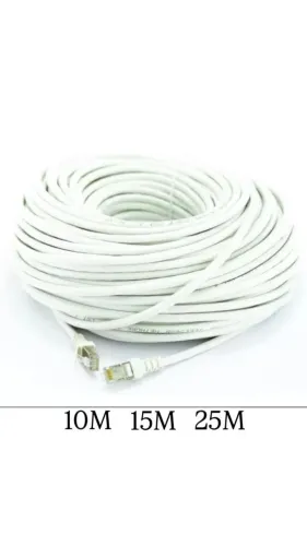CABO DE REDE RJ45 BRANCO 10M 15M 25M