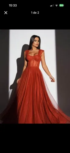 Vestido de formatura Terracota