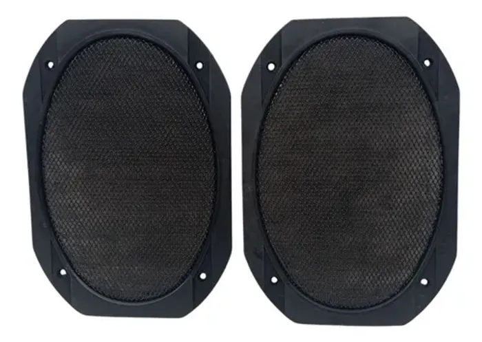Kit 2 Telas Grades Auto Falantes 6x9 Polegadas Preto