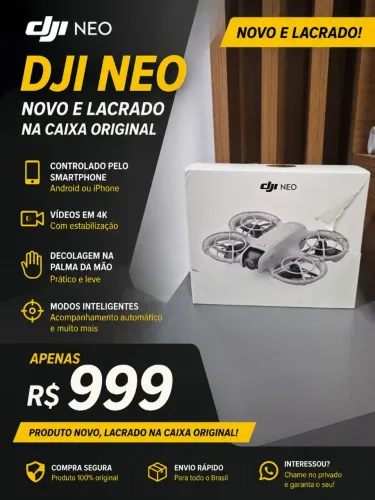 Vendo Dji neo novo lacrado na caixa original controlado por smartphone ou iPhone 