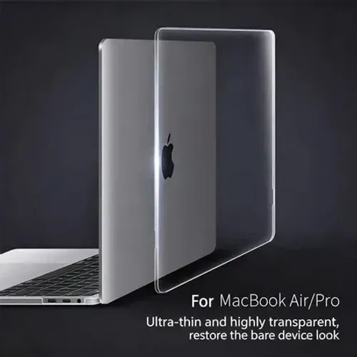 Capa Case para MacBook Air 13 15 Pro 14 Transparente Brilhante Resistente Qualidade Premiu