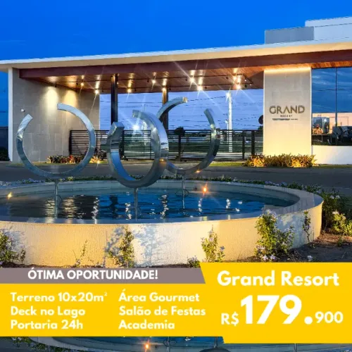 FIT - Venda - Terreno Grand Resort - Lazer Completo - 10x20