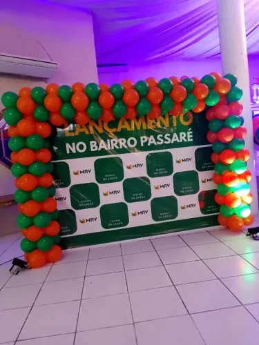 Backdrop com lona personalizada