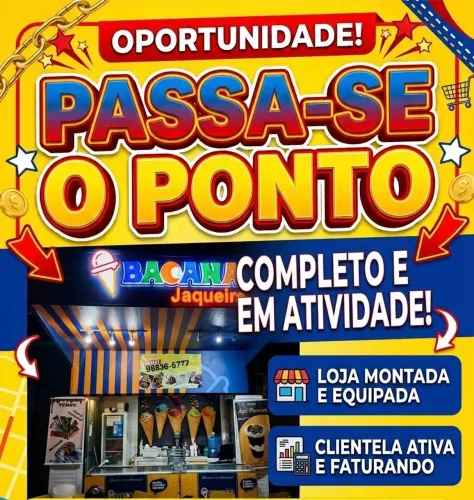Passo Ponto Comercial - Sorveteria Completa e em Atividade na Jaqueira / Graças