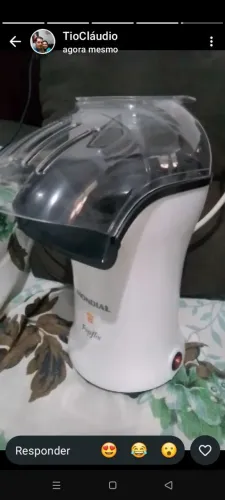 Pipoqueira elétrica semi nova usada uma vez, .
