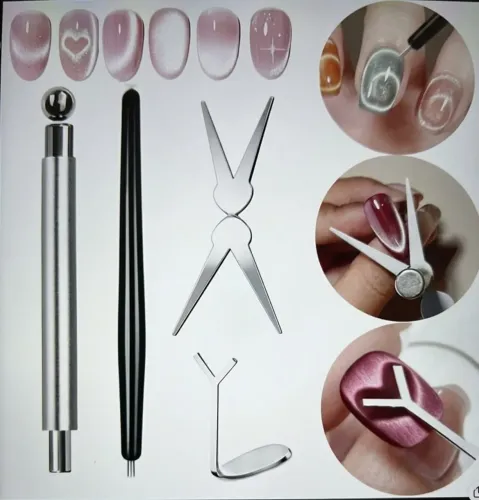 Kit Ímã Magnético Para Nail art unhas Olho De Gato