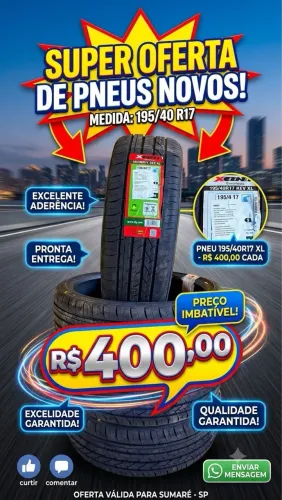 Pneus 195/40 r17 Novos?