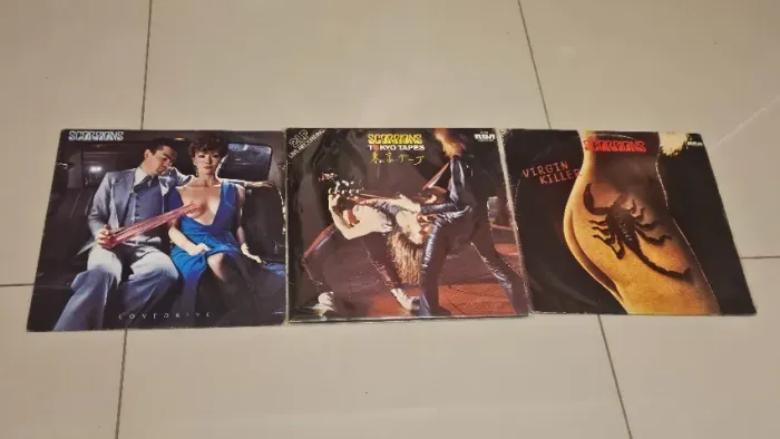 Lote 3 Discos de Vinil Scorpions Virgin Killer Tokyo Tapes Lovedrive
