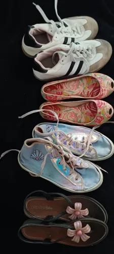 Lote de sapatos menina 9 anos
