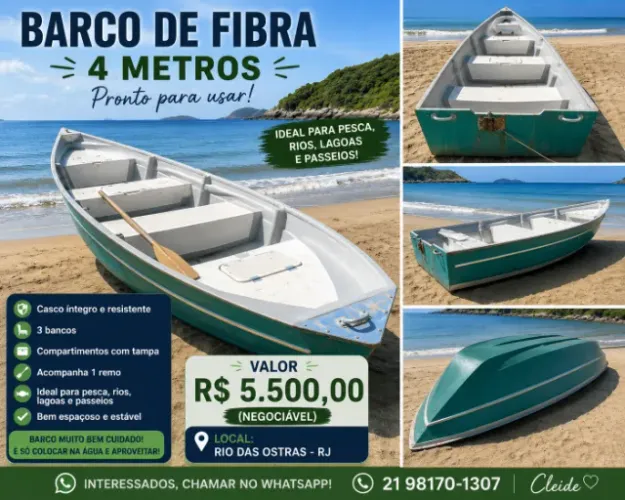Barco de fibra