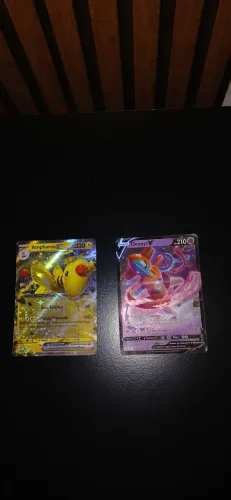 Cartas pokemon Ampharos-ex e Deoxys-v Original Copag