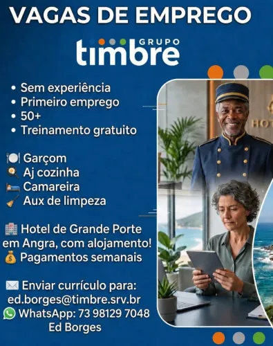 OPORTUNIDADE DE EMPREGO E RENDA
