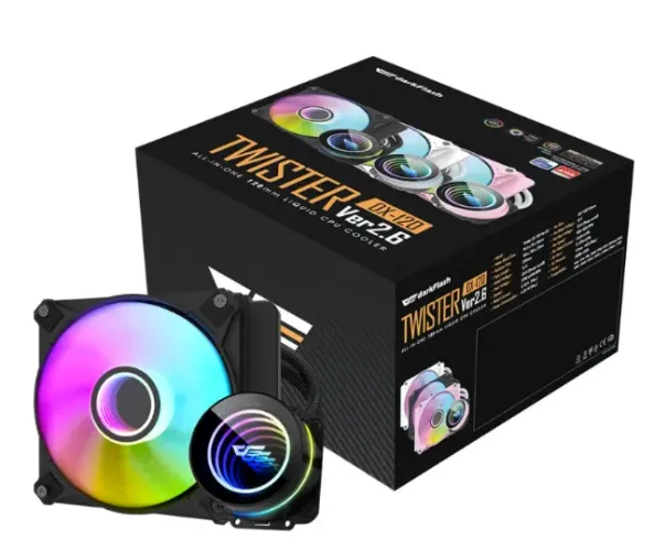 Water Cooler Darkflash Twister DX120 V2, ARGB, 120mm, Preto