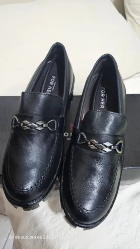 Mocassim Couro Legítimo Tratorado - Tam. 41 - Novo