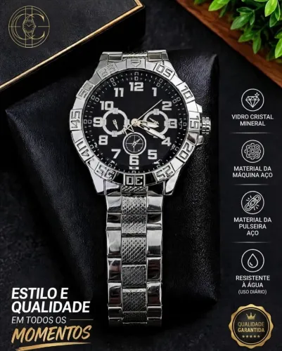RELÓGIO MASCULINO + BRINDE 