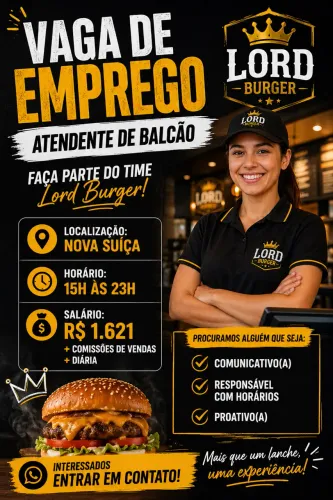 Vaga para atendente 