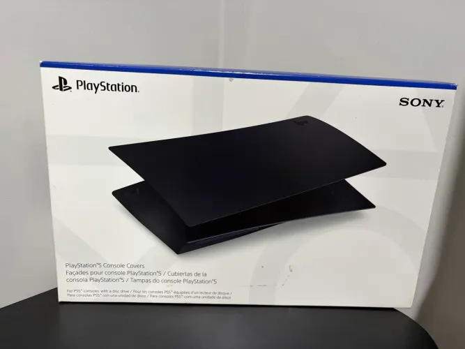 Capa do Ps5 Fat Midnight Black Cor Preto edição Mídia Física