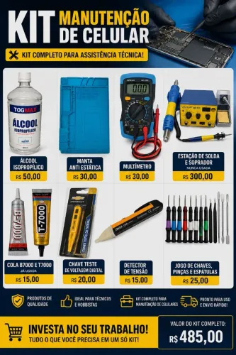 Kit Completo para Manutenção de Celulares - Excelente Custo-Benefício