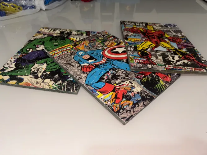 Kit 3 Quadros Marvel