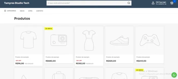 Sites para Lojas virtuais, negócios e profissionais autônomos
