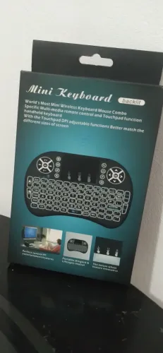 Mini Teclado Wireless Backlit com Touchpad ? Novo na Caixa