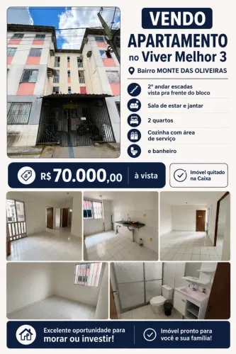 OPORTUNIDADE DE COMPRA APARTAMENTO NO VIVER MELHOR 3