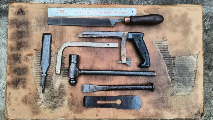 Ferramentas antigas vintage - Sheffield inglesa - aço antigo