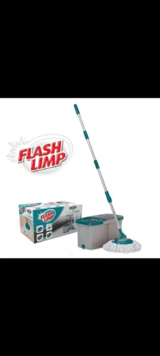 Mop Duas Aguas Fit Giratório Esfregão Pro Microfibra com Cesto Inox Flash Limp 