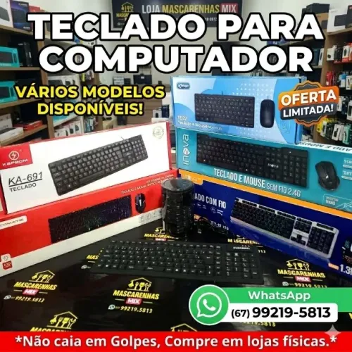 Teclados para Computador Vários Modelos Disponíveis Cod: 0179